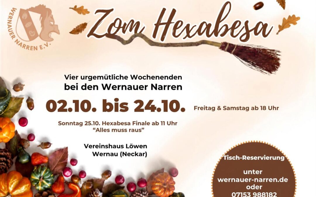 ‚Zom Hexabesa‘ im Löwen 02.10.2026 – 25.10.2026